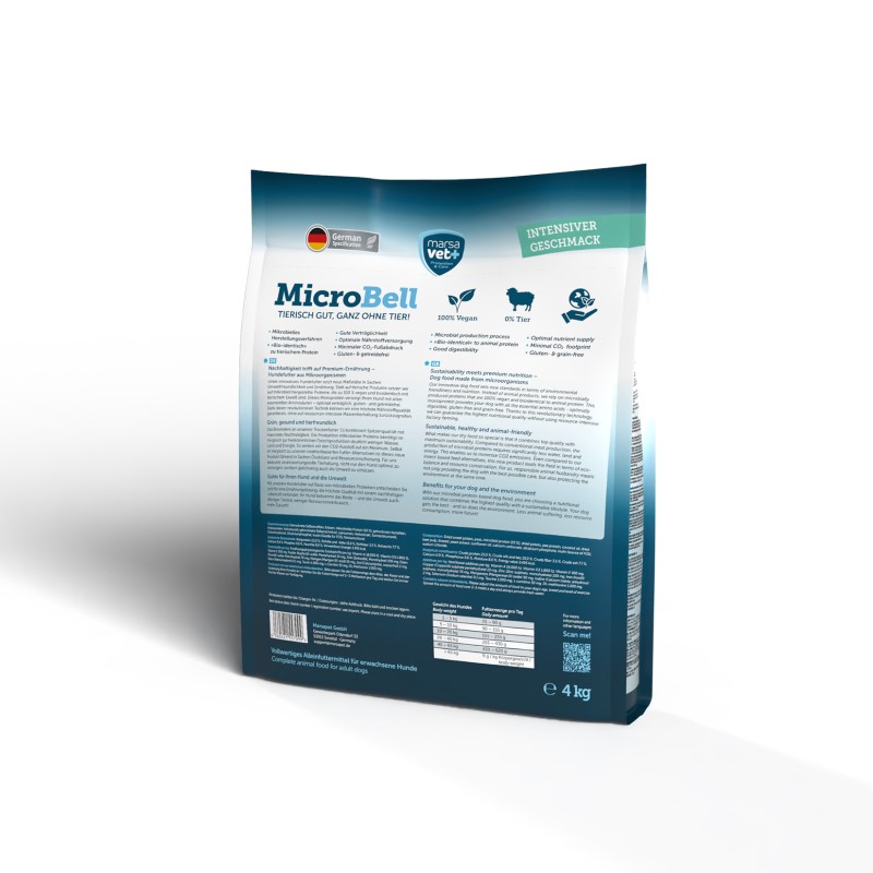 Marsavet MicroBell – Vegan Dog Food 4 kg – back view