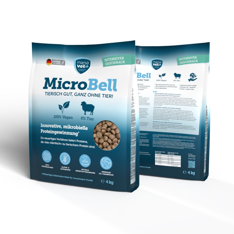 Marsavet MicroBell – Vegan Dog Food 4 kg – packaging