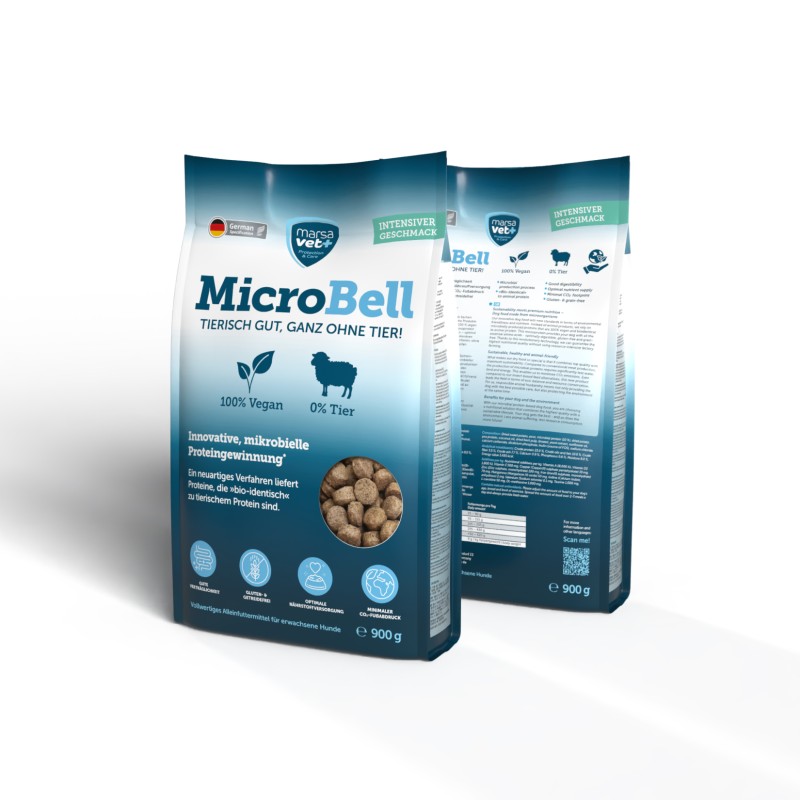 Marsavet MicroBell – Vegan Dog Food 900 g – packaging