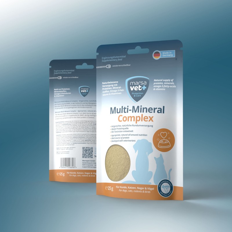 Marsavet Multi-Mineral Powder – Dogs, Cats 125 g – product close-up