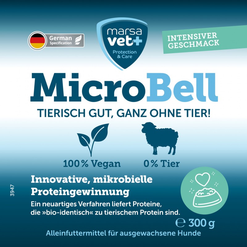 MicroBell Wet Food 300 g – label